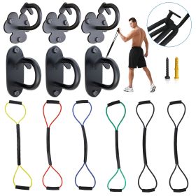 6-piece high speed boxing training rope TPE elastic drawstring resistance band fitness physical therapy exercise