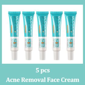 Salicylic Acid Acne Treatment Face Cream Repair Pimple Spots Deep Cleaning Pore Shrinking Anti-acne Scar Oil Control Moisturizer (Color: 5pcs)