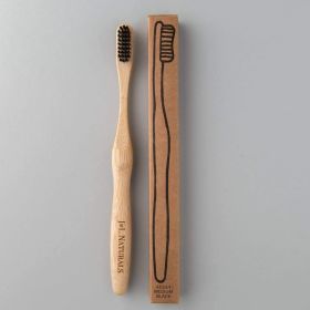 Bamboo Toothbrush (Duo) (Color 2: Natural, Color 1: Black)